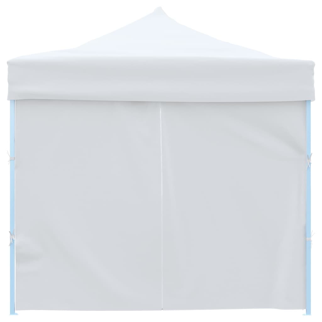 Tenda Pieghevole Pop-Up con 8 Pareti Laterali 3x9 m Bianca