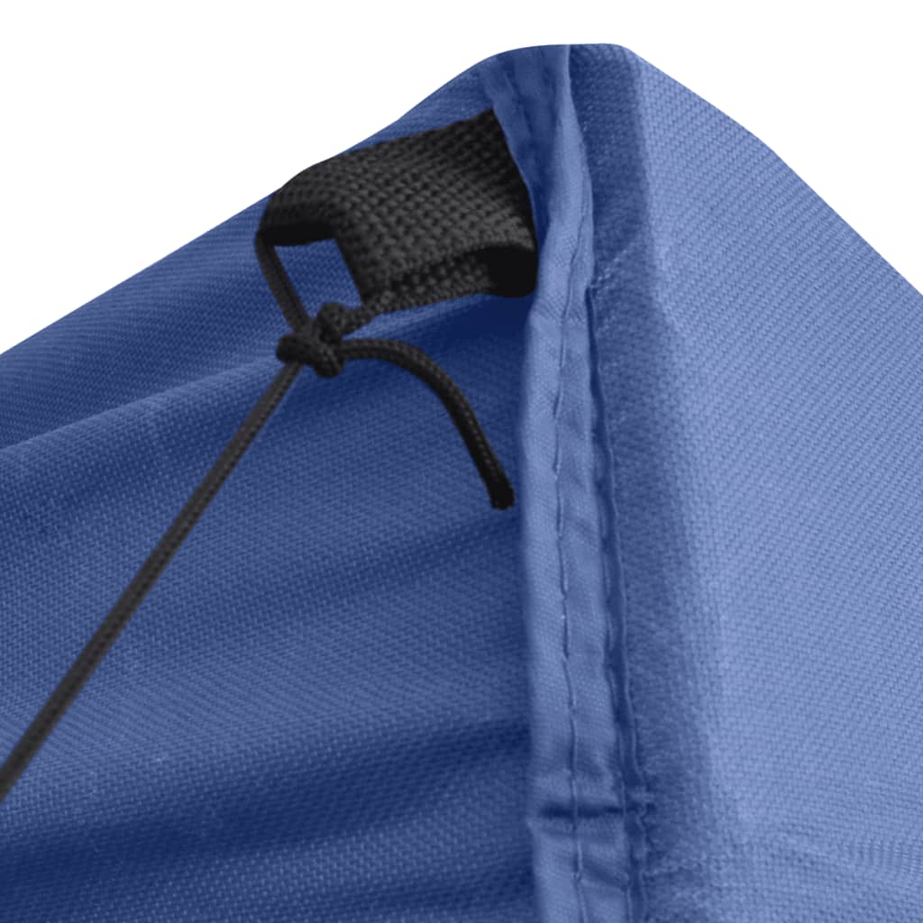 Gazebo Pieghevole Professionale 4 Pareti 2x2m Acciaio Blu