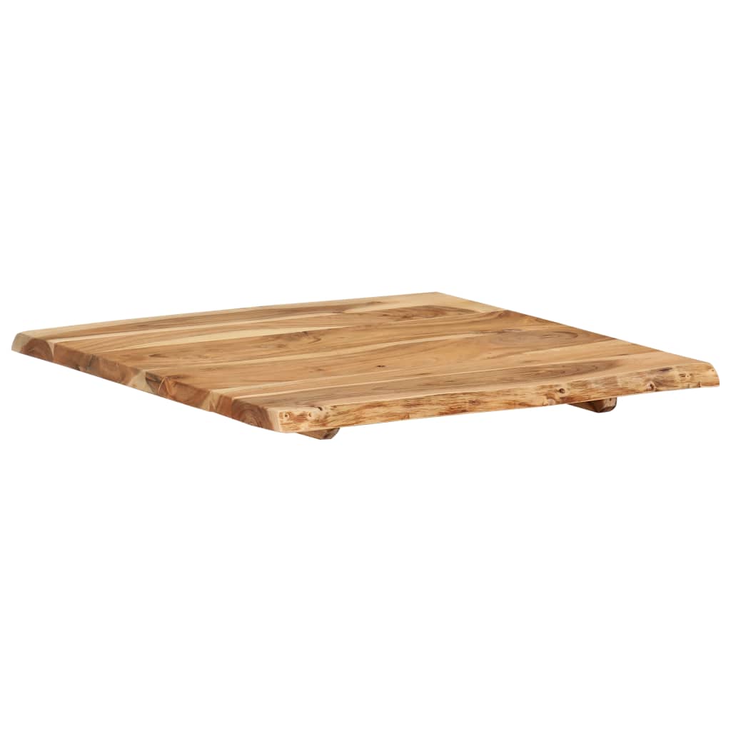 Piano del Tavolo in Legno Massello di Acacia 58x(50-60)x2,5 cm