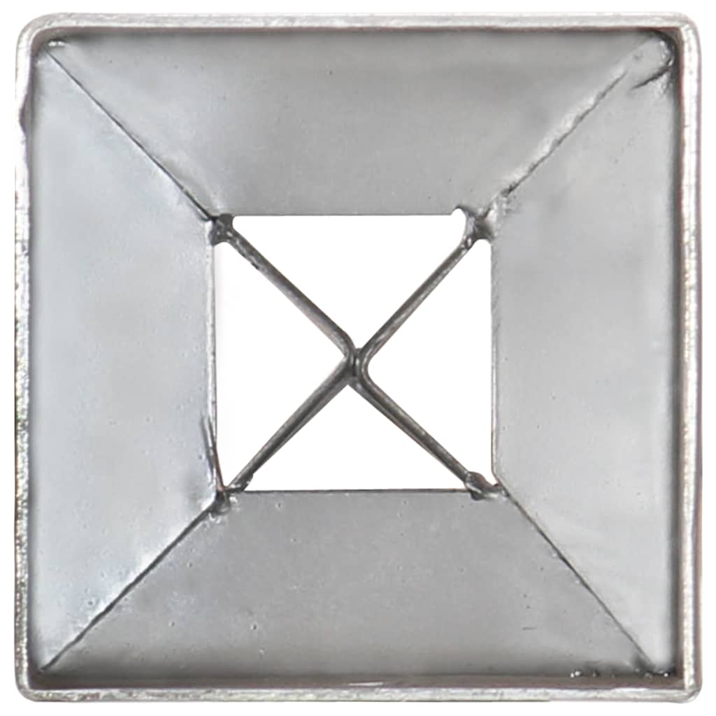 Picchetti di Terra 6 pz Argento 7x7x90 cm in Acciaio Zincato