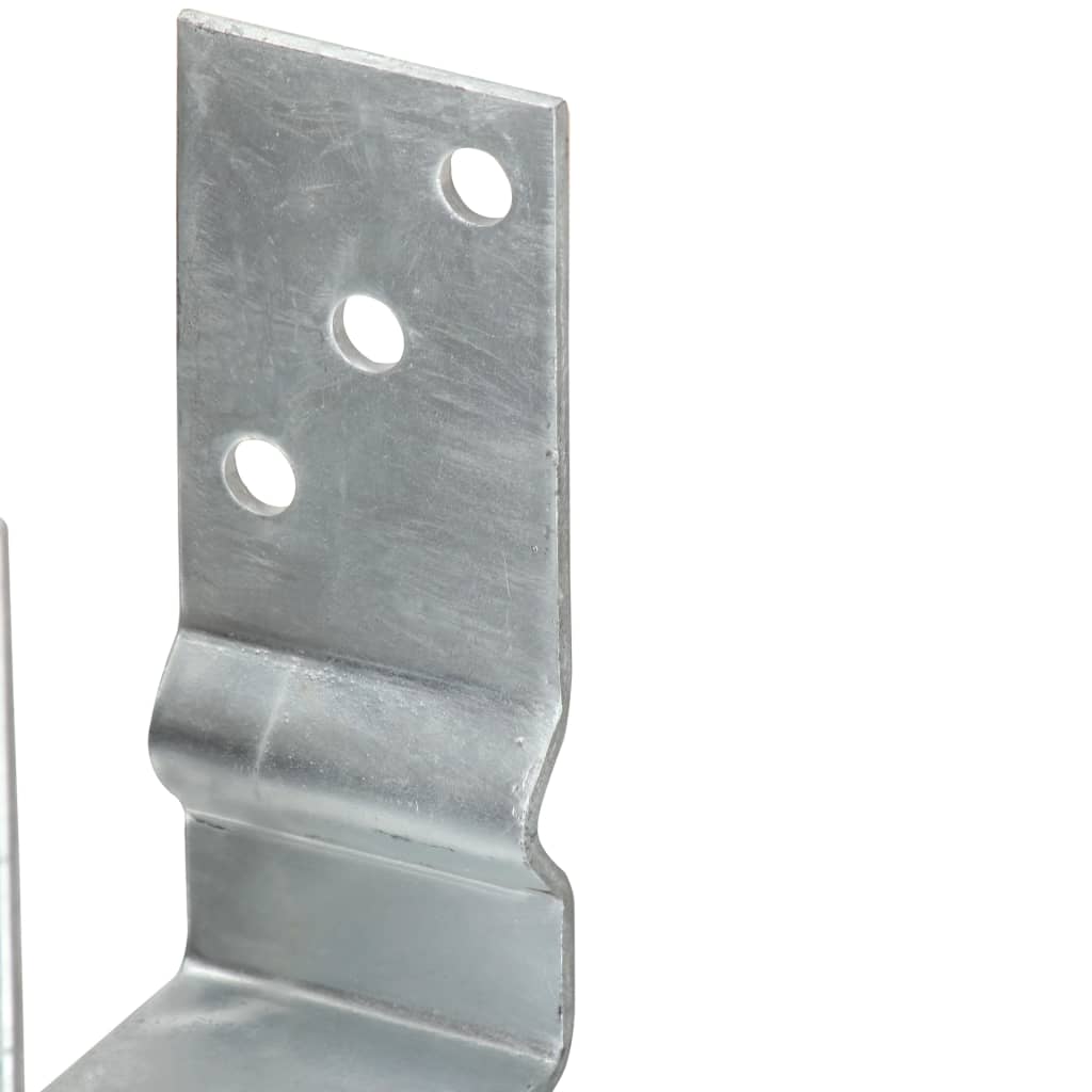 Picchetti per Recinzione 6 pz Argento 10x6x15cm Acciaio Zincato