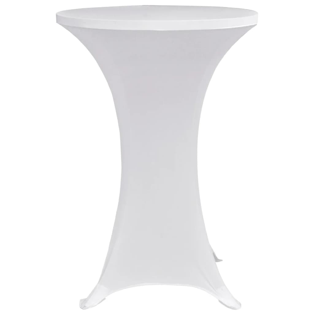 Coperture Verticali per Tavolo 4 pz Ø80 cm Bianco Elastico