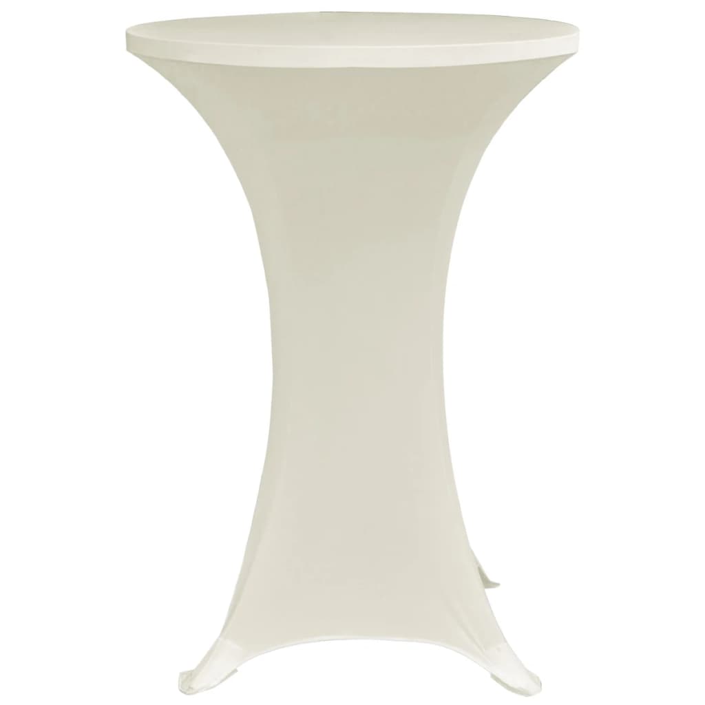 Coperture Verticali per Tavolo 4 pz Ø60 cm Crema Elastico