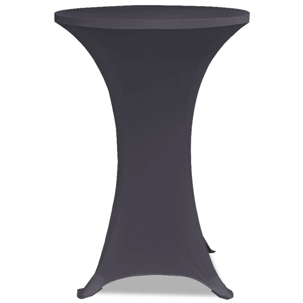 Coperture Elastiche per Tavoli 4 pz 80 cm Antracite