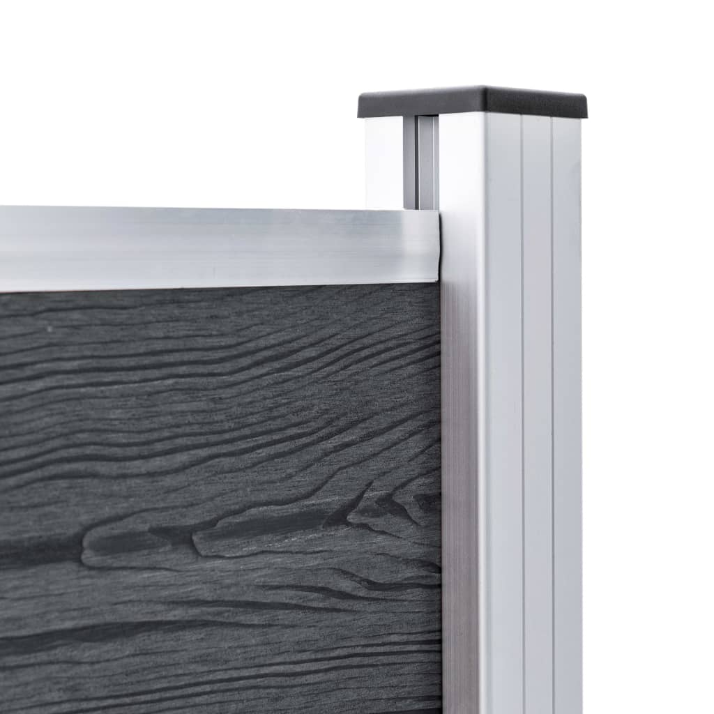 Pali per Recinzione 3 pz in Alluminio 185 cm