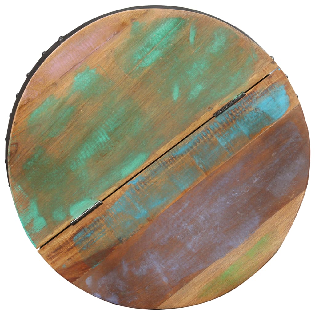 Tavolino da Salotto 53x43 cm in Legno Massello di Recupero