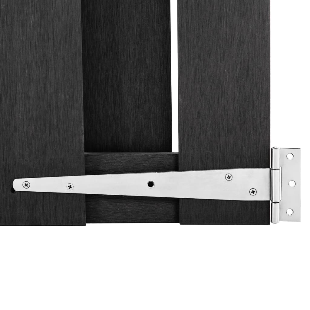Cancello da Giardino in WPC 100x120 cm Grigio