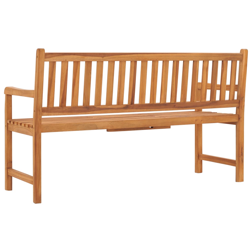Panca Giardino 3 Posti con Tavolino 150 cm Legno Massello Teak