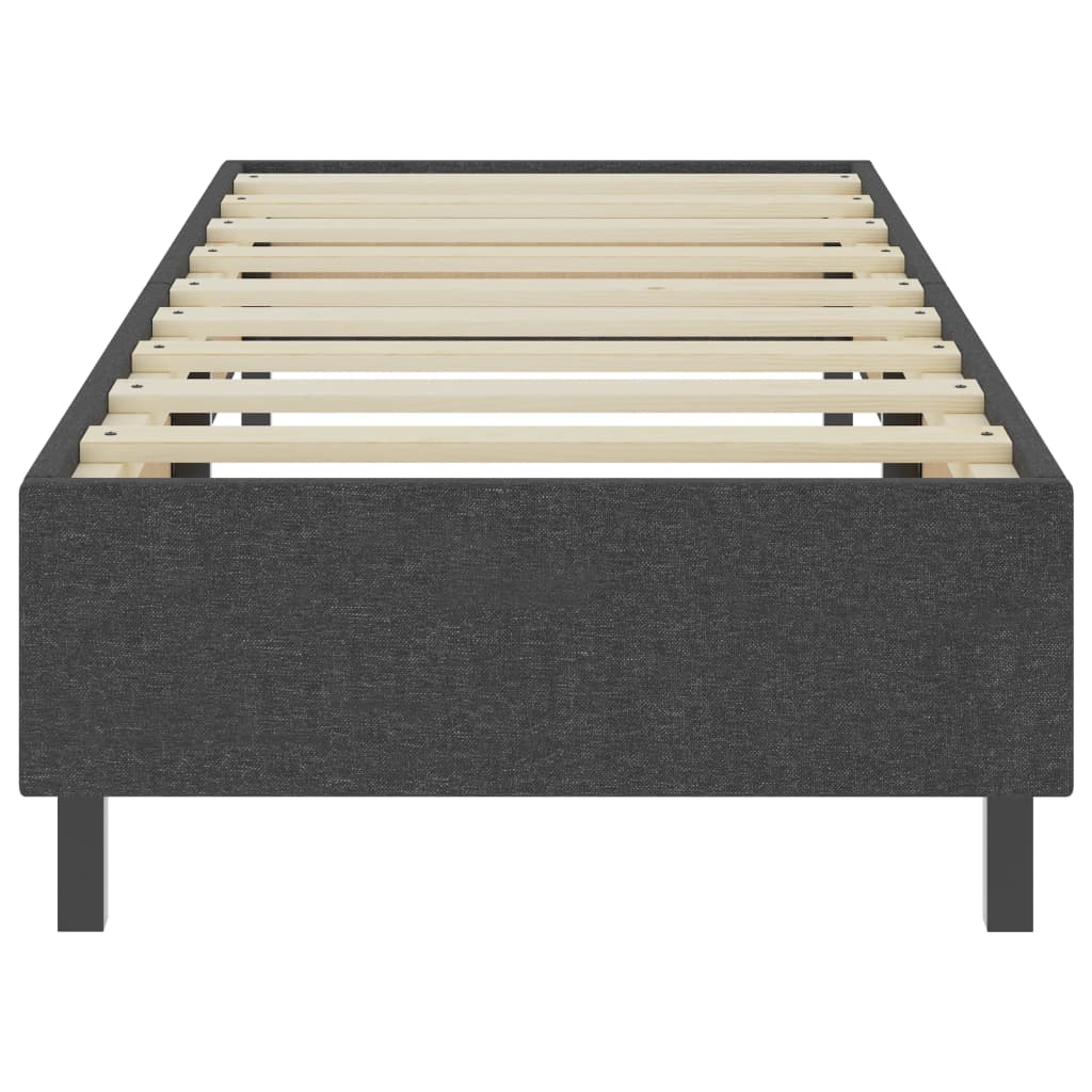 Letto a Molle Grigio in Tessuto 100x200 cm
