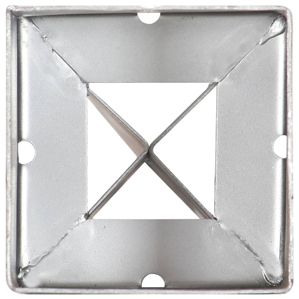 Picchetti di Terra 12 pz Argento 9x9x90 cm in Acciaio Zincato