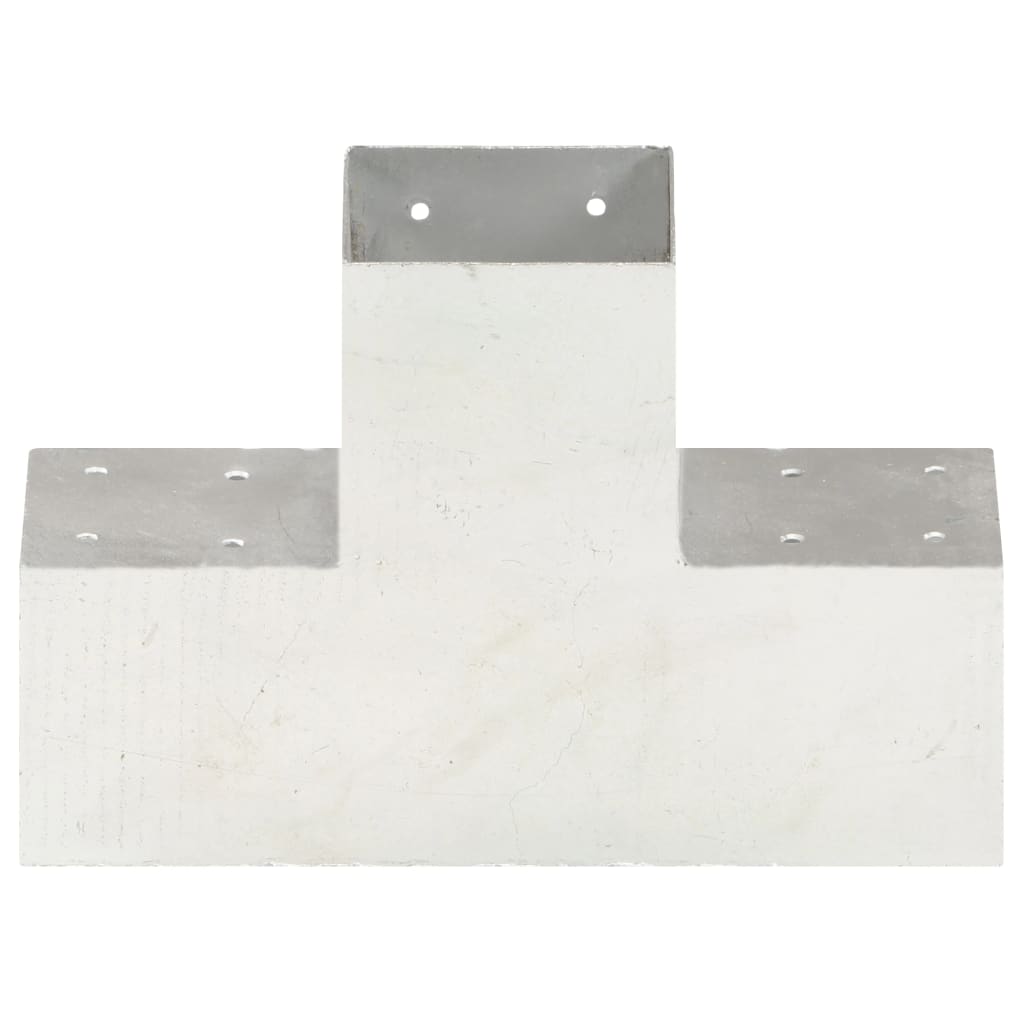 Connettori Pali a Forma di X 4 pz in Metallo Zincato 101x101 mm