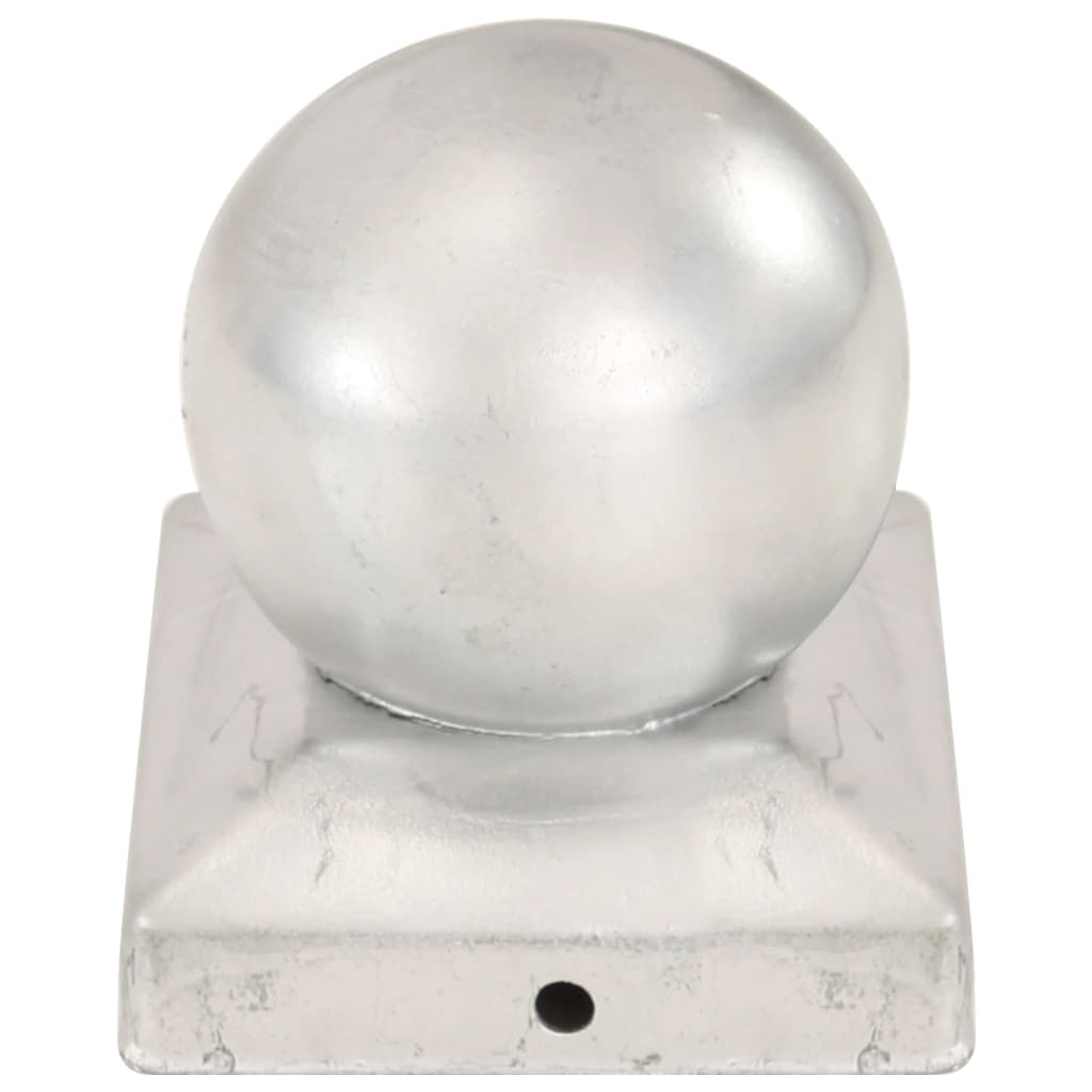 Tappi per Pali 6 pz Estremità a Globo Metallo Zincato 91x91 mm
