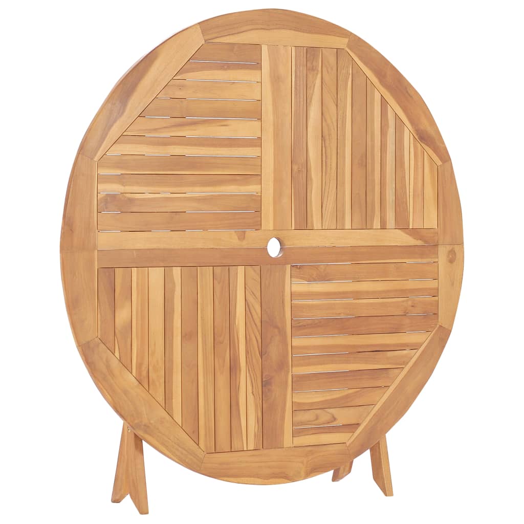Tavolo da Giardino Pieghevole Ø 120 cm in Legno di Teak