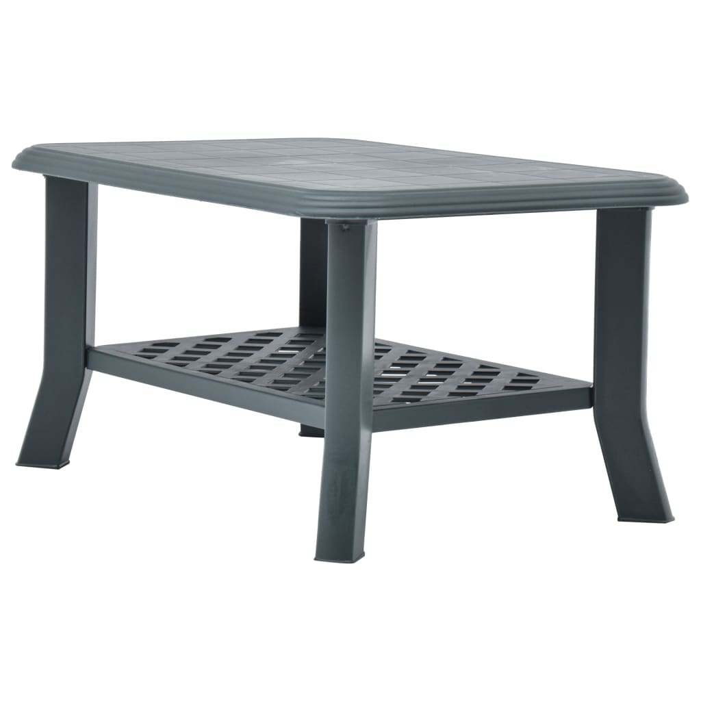 Tavolino da Salotto Verde 90x60x46 cm in Plastica