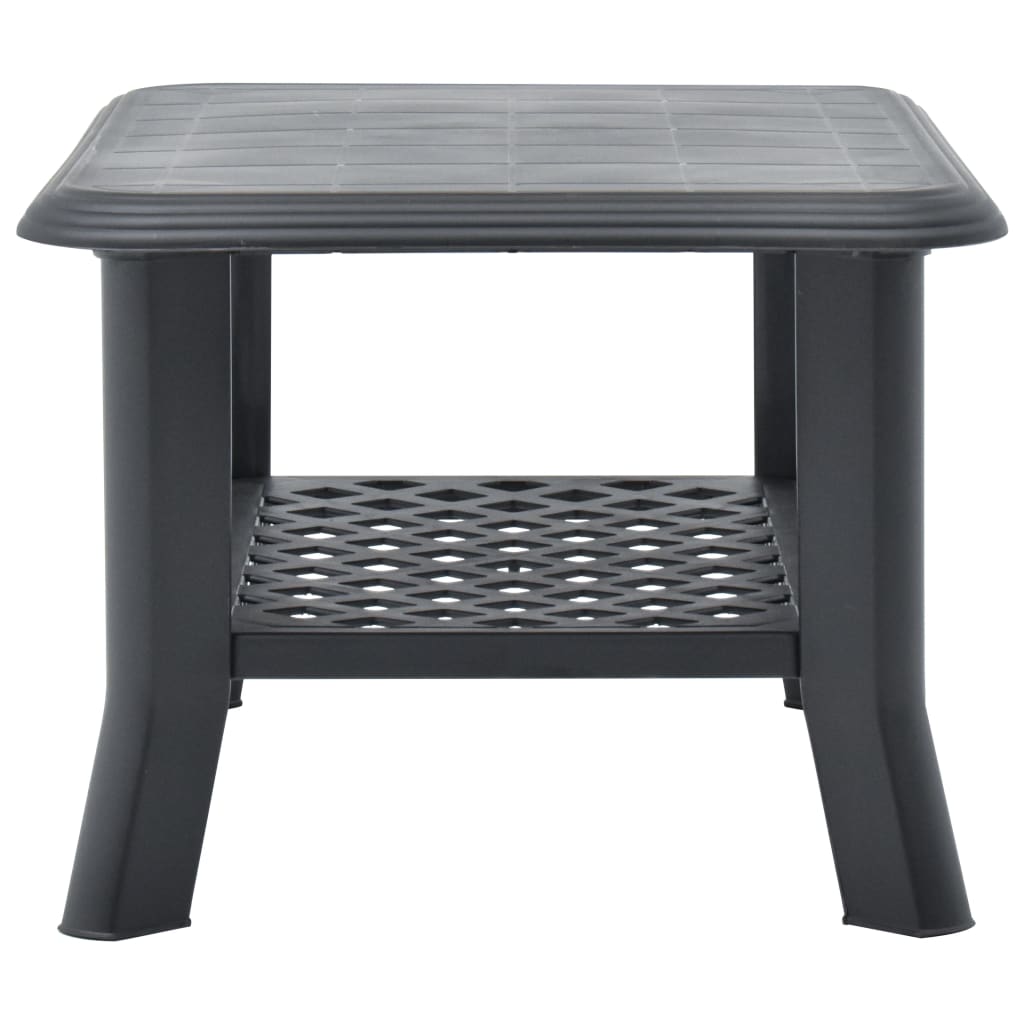 Tavolino da Salotto Antracite 90x60x46 cm in Plastica