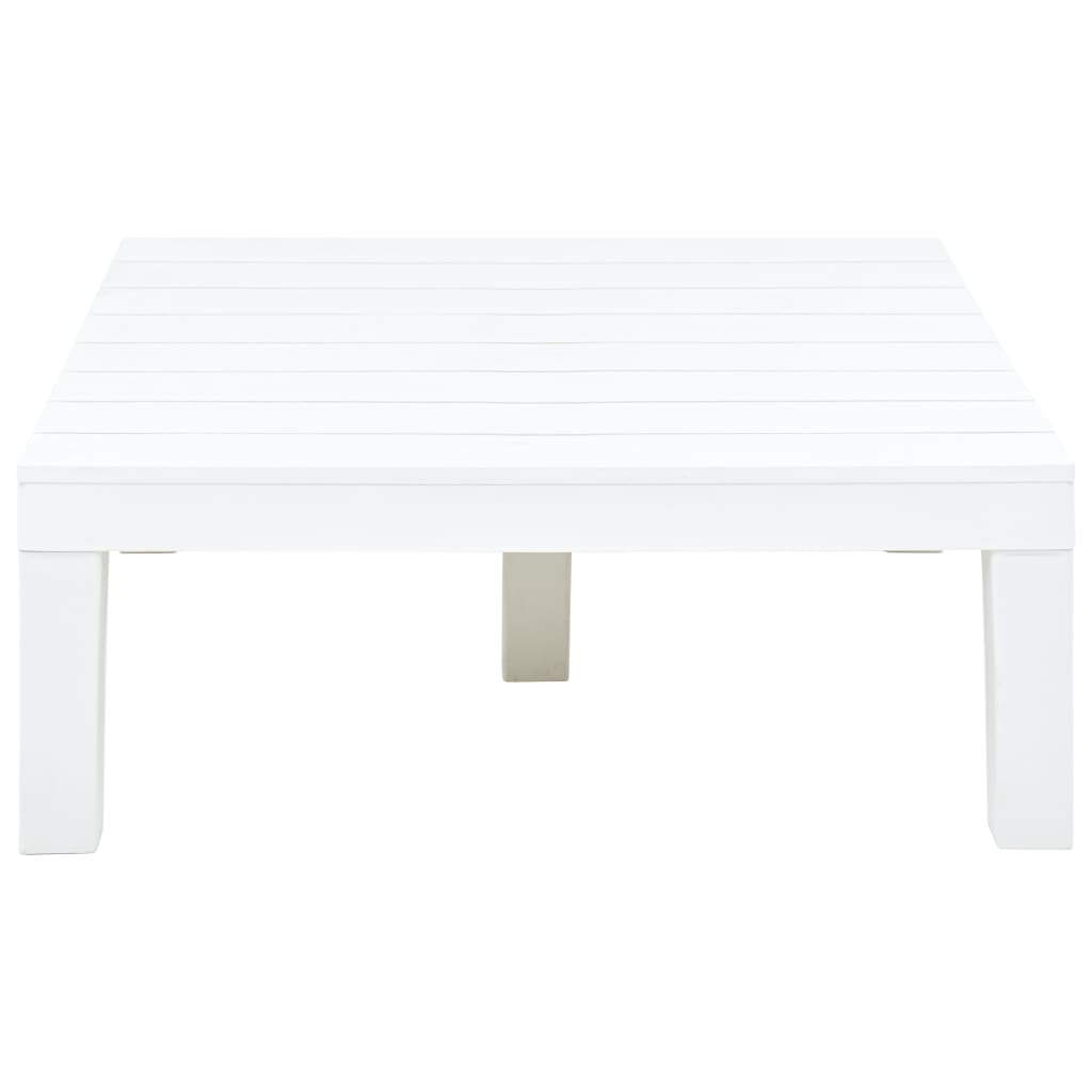 Tavolo da Giardino Bianco 78x78x31 cm in Plastica