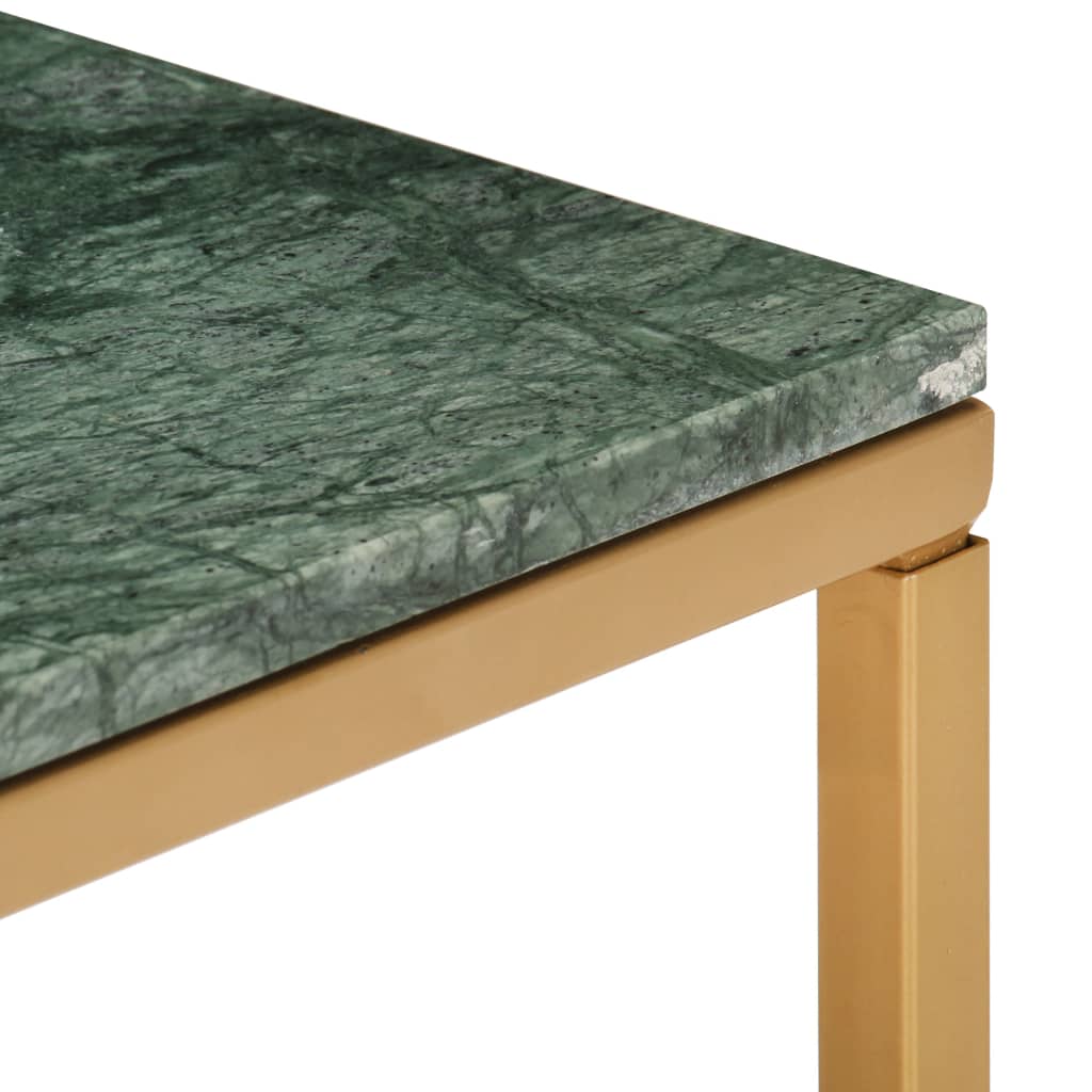 Tavolino da Salotto Verde 40x40x35 cm Pietra Vera Testura Marmo