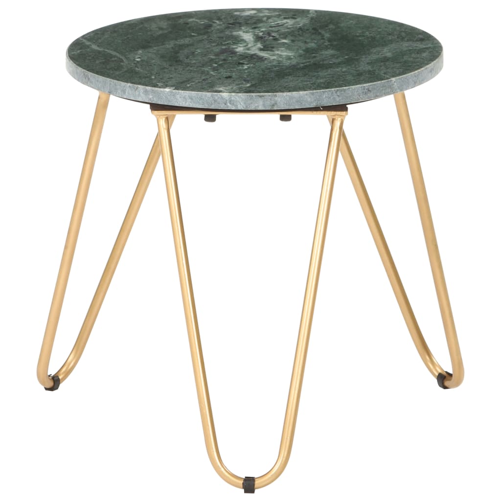 Tavolino da Salotto Verde 40x40x40 cm Pietra Vera Testura Marmo