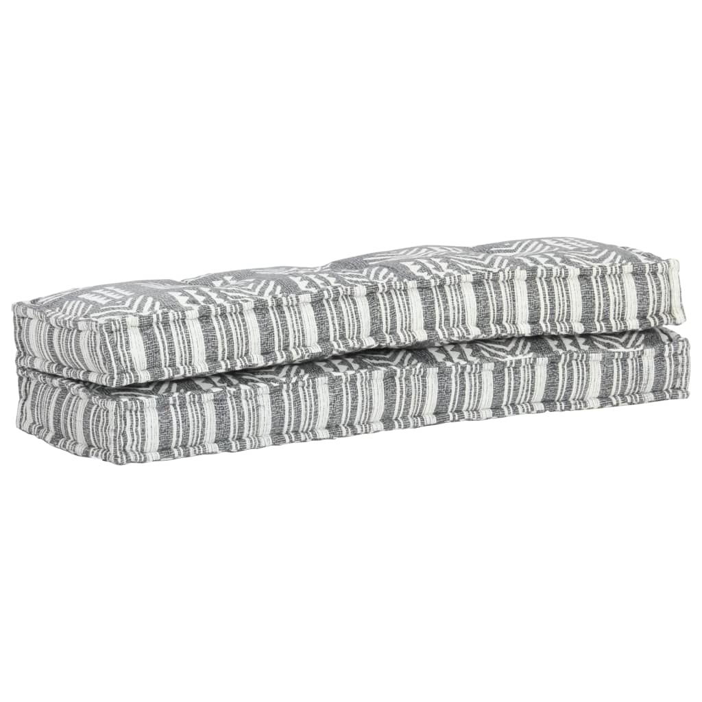Cuscino per Divani a Pallet Grigio in Tessuto Patchwork