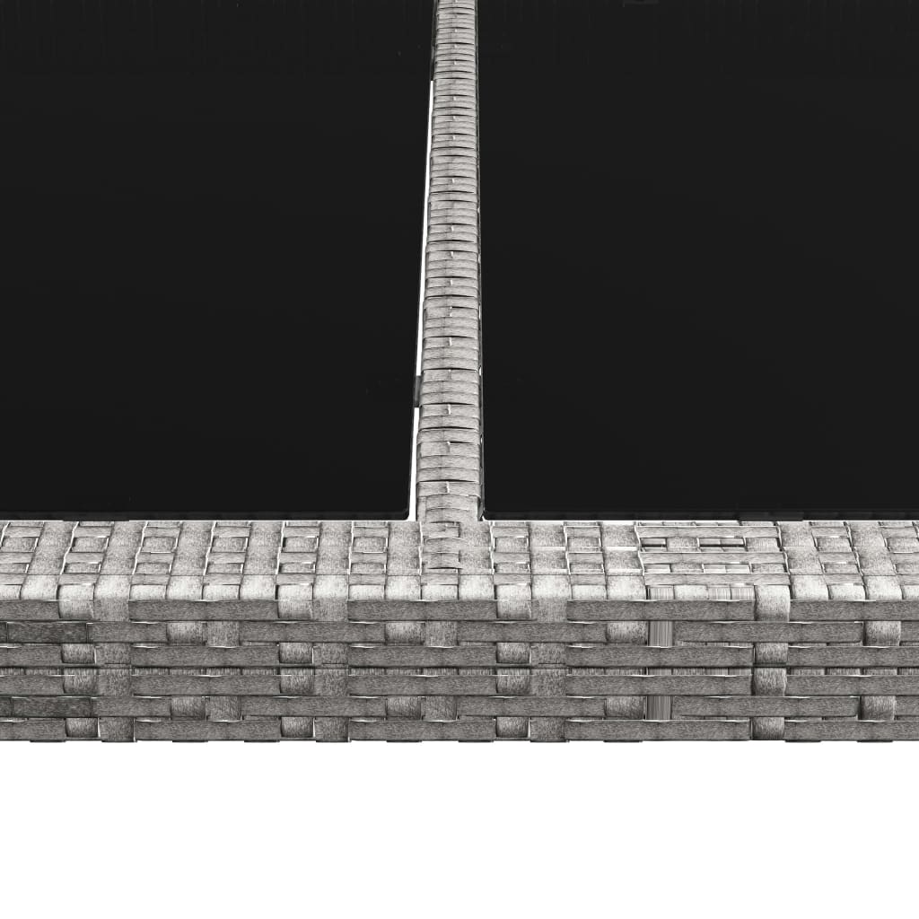 Tavolo da Pranzo da Giardino Grigio 200x150x74 cm in Polyrattan