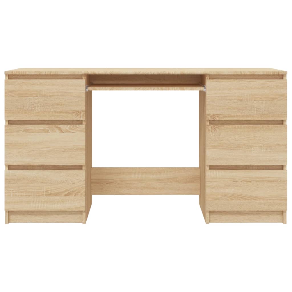 Scrivania Rovere Sonoma 140x50x77 cm in Legno Multistrato