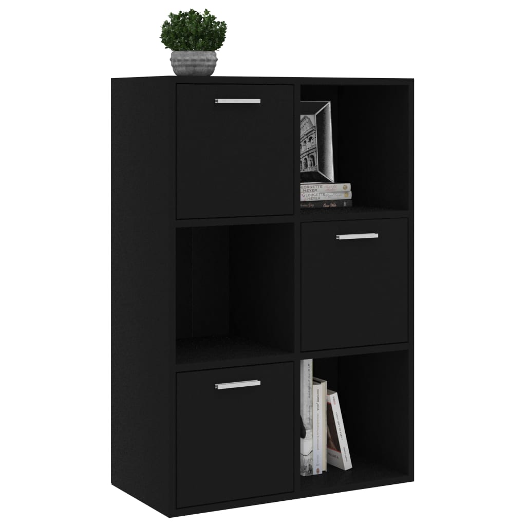 Armadietto Nero 60x29,5x90 cm in Legno Multistrato