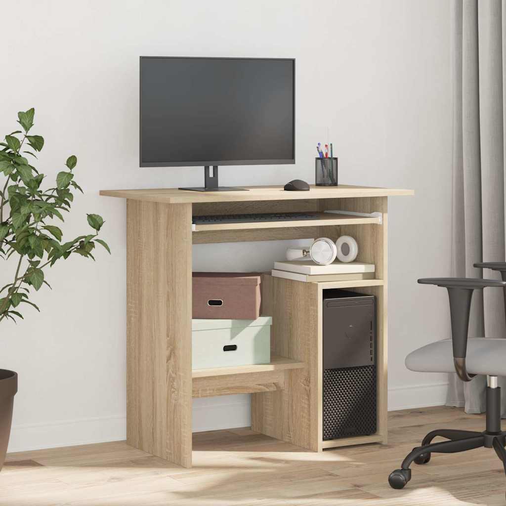 Scrivania Rovere Sonoma 80x45x74 cm in Legno Multistrato