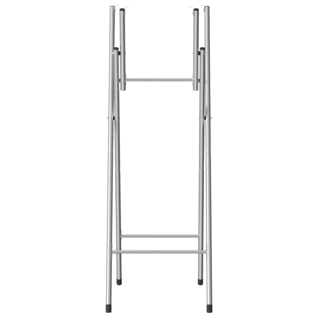 Gambe Pieghevoli per Tavolo da Bar Argento 45x53x108 cm Acciaio