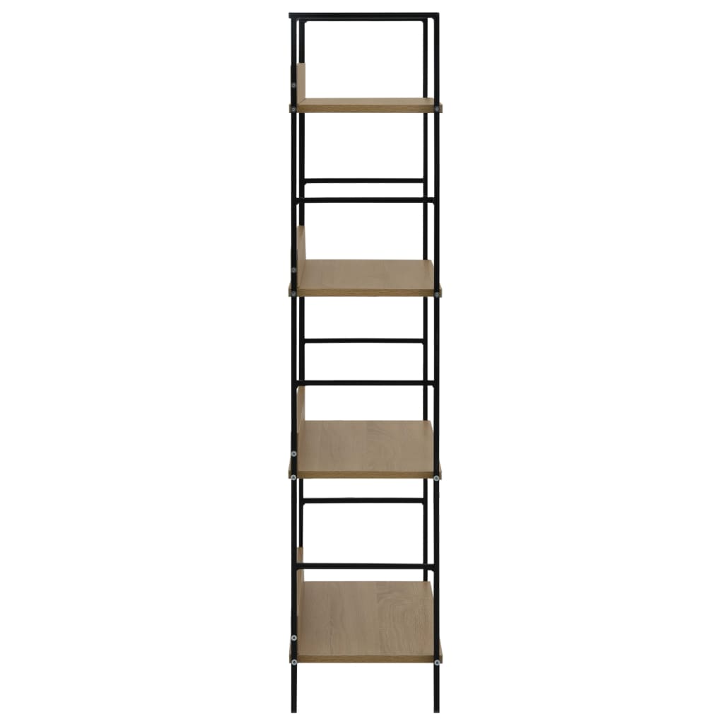 Scaffale Libri 4 Ripiani Rovere 60x27,6x124,5 Legno Multistrato