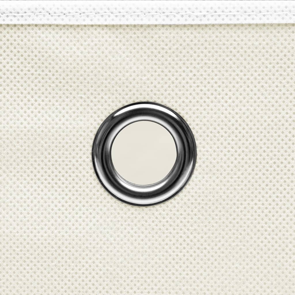Scatole Portaoggetti 10pz Bianche 32x32x32 cm Tessuto