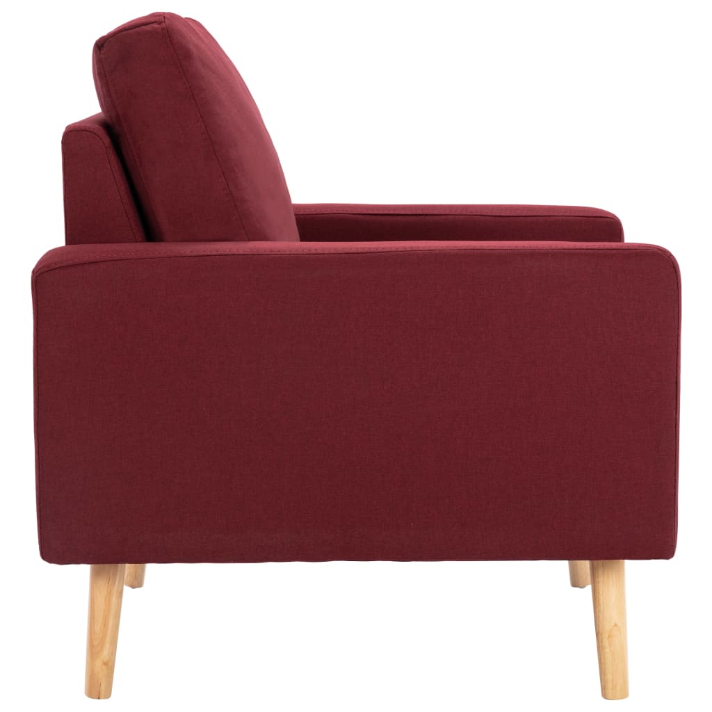 Poltrona in Tessuto Rosso Vino