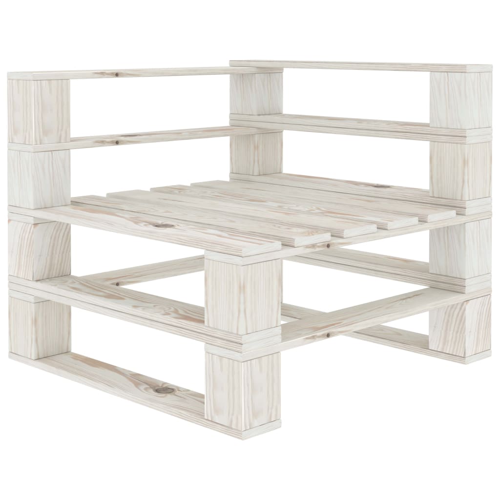 Divano da Giardino Pallet a 2 Posti con Cuscini Antracite Legno
