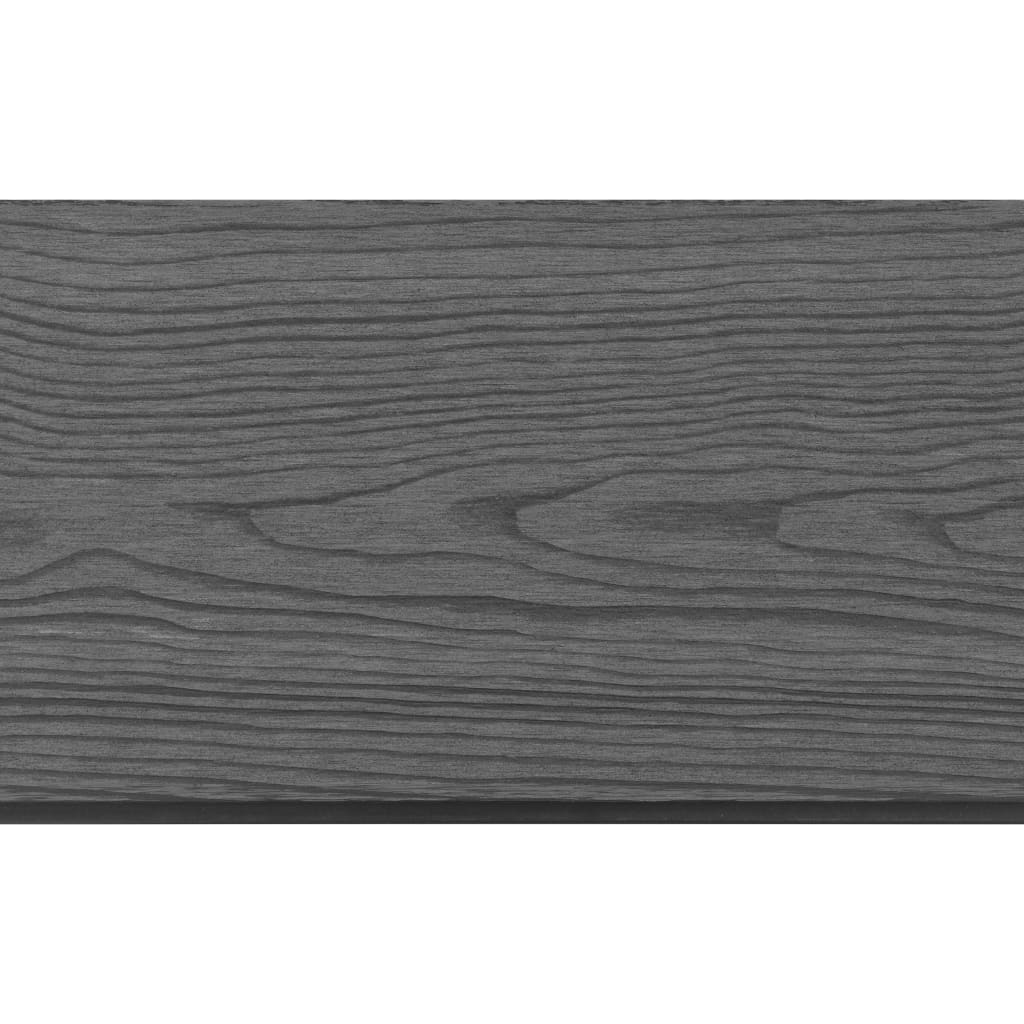 Set Pannelli Recinzione in WPC 3 pz Quadrati 526x187cm Grigio