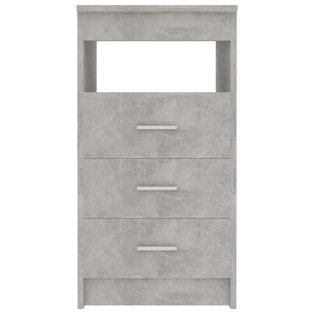 Cassettiera Grigio Cemento 40x50x76 cm in Legno Multistrato