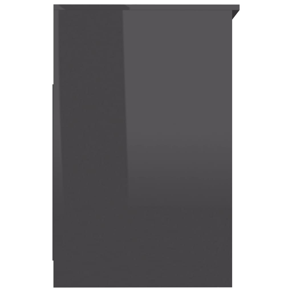 Cassettiera Grigio Lucido 40x50x76 cm in Legno Multistrato