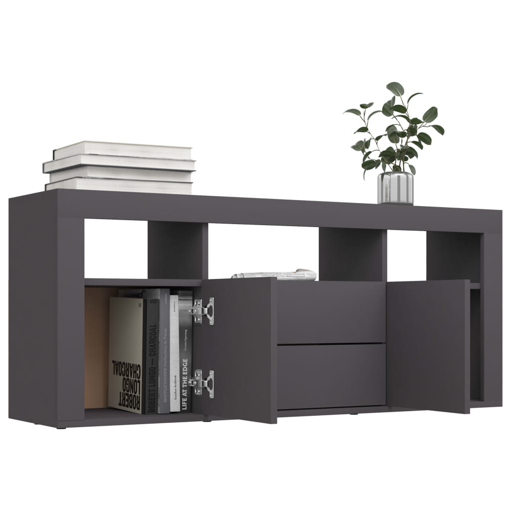 Mobile Porta TV Grigio 120x30x50 cm in Legno Multistrato