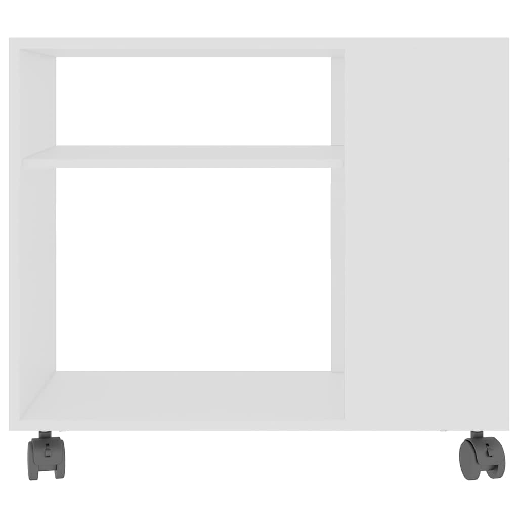 Tavolino da Salotto Bianco 70x35x55 cm in Legno Multistrato