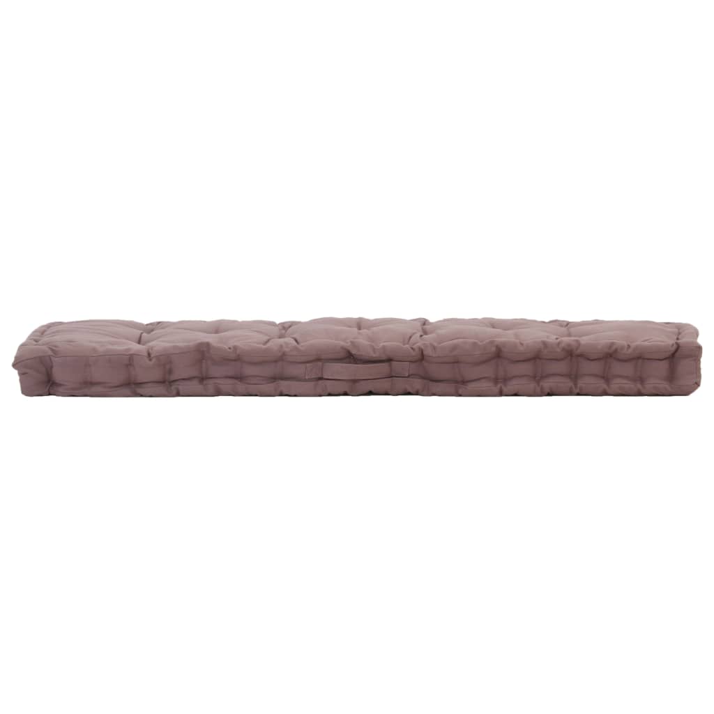 Cuscini per Pallet e Pavimento 2 pz in Cotone Grigio Talpa