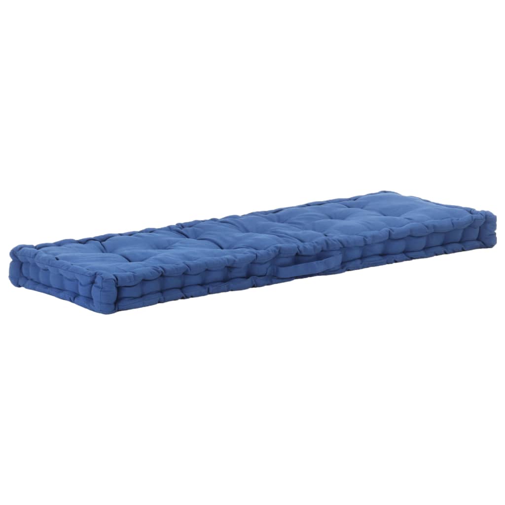 Cuscini per Pallet e Pavimento 2 pz in Cotone Blu Chiaro