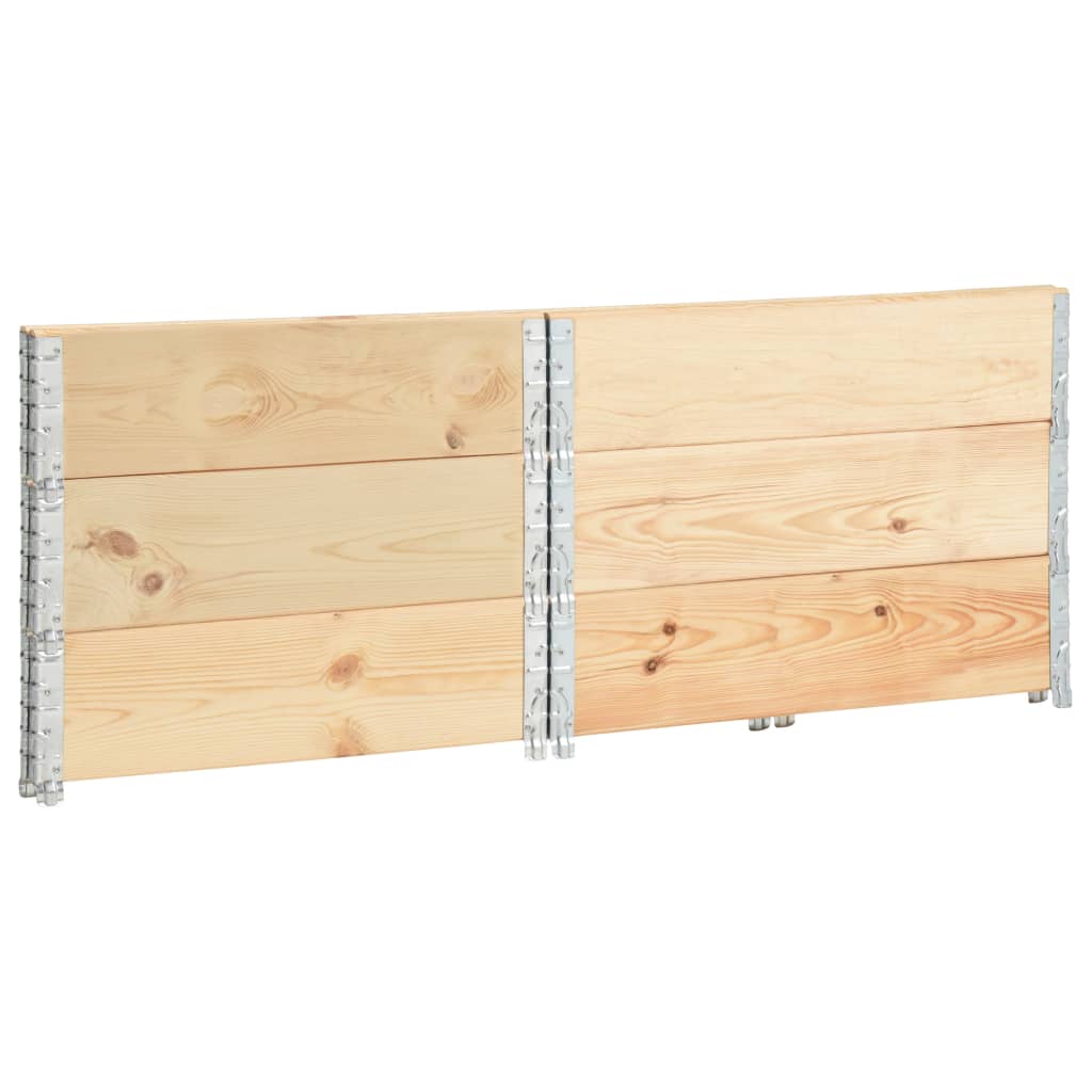 Collari per Pallet 3 pz 100x100 cm in Legno Massello di Pino