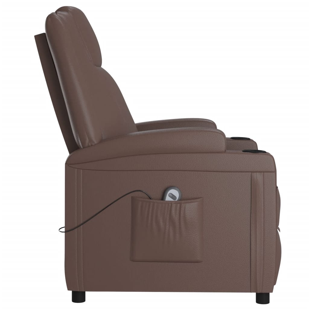 Poltrona Alzapersona Marrone in Similpelle
