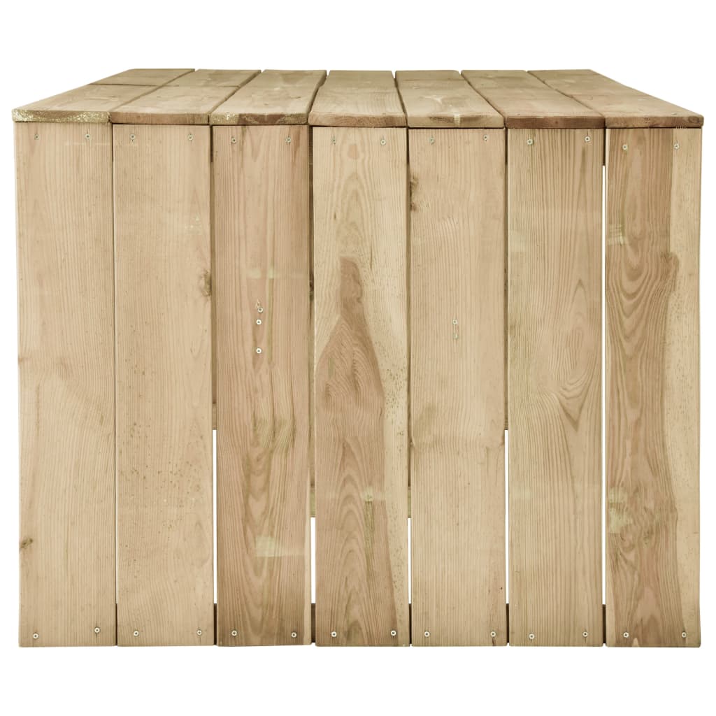 Set Pranzo da Giardino 7 pz in Legno di Pino Impregnato