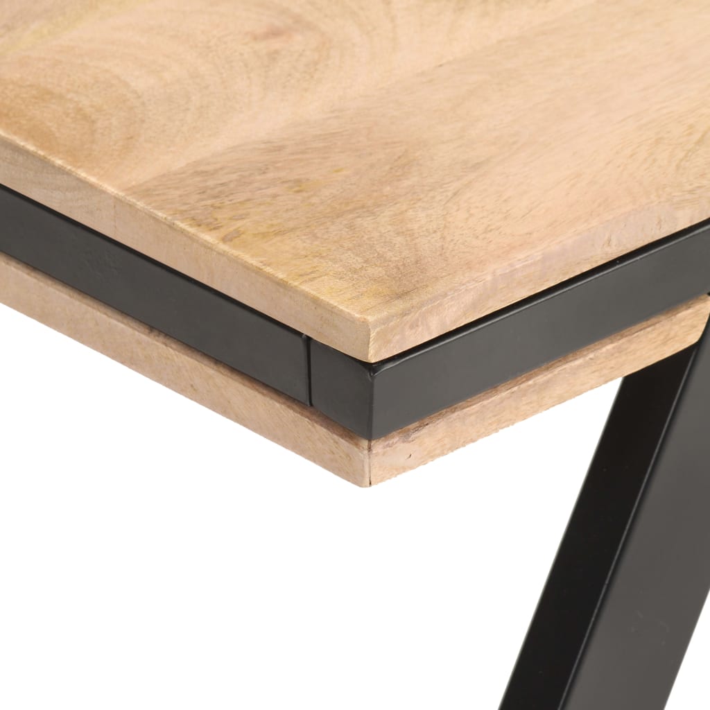 Tavolino da Salotto 114x65x40 cm in Legno Massello di Mango