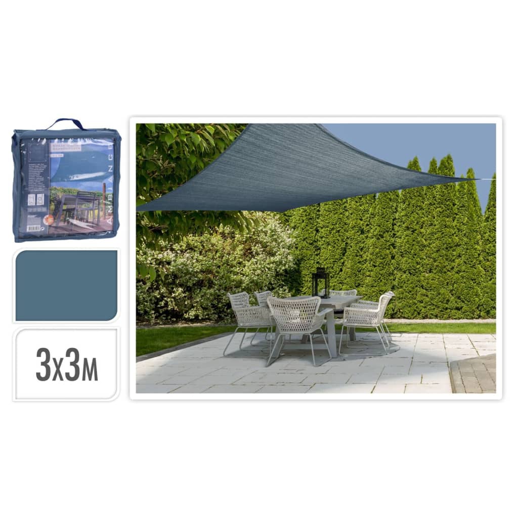 ProGarden Vela Parasole 3x3 m Blu Quadrata