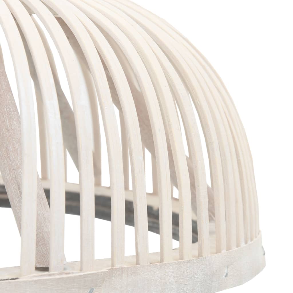 Lampadario Soffitto in Bambù 40 W 34x14,5 cm Semicerchio E27