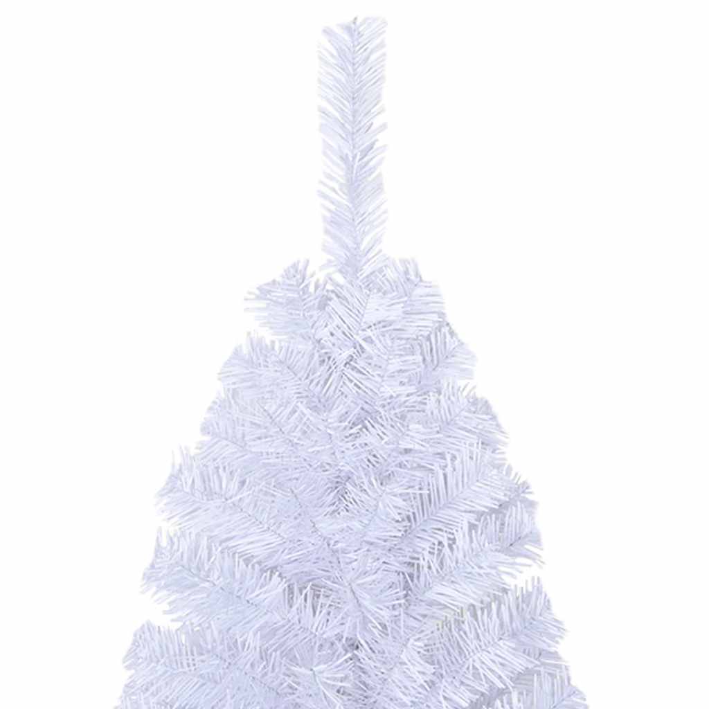 Albero di Natale Artificiale con Rami Spessi Bianco 210 cm PVC