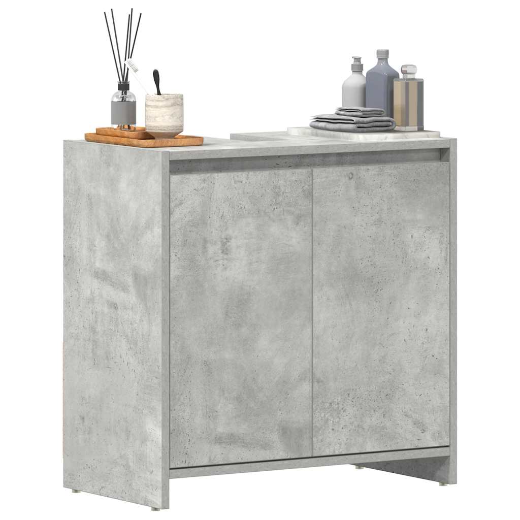 Mobile da Bagno Grigio Cemento 60x33x61 cm in Legno Multistrato