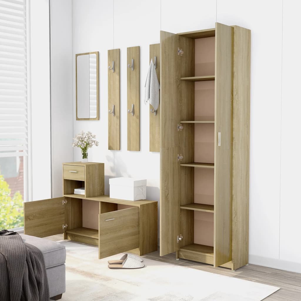 Armadio Corridoio Rovere Sonoma 55x25x189 cm Legno Multistrato