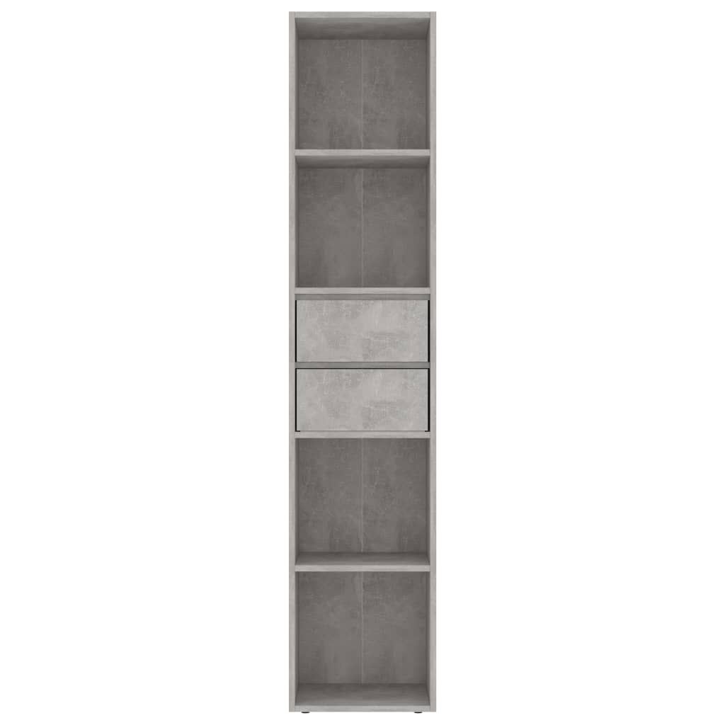 Libreria Grigio Cemento 36x30x171 cm in Legno Multistrato