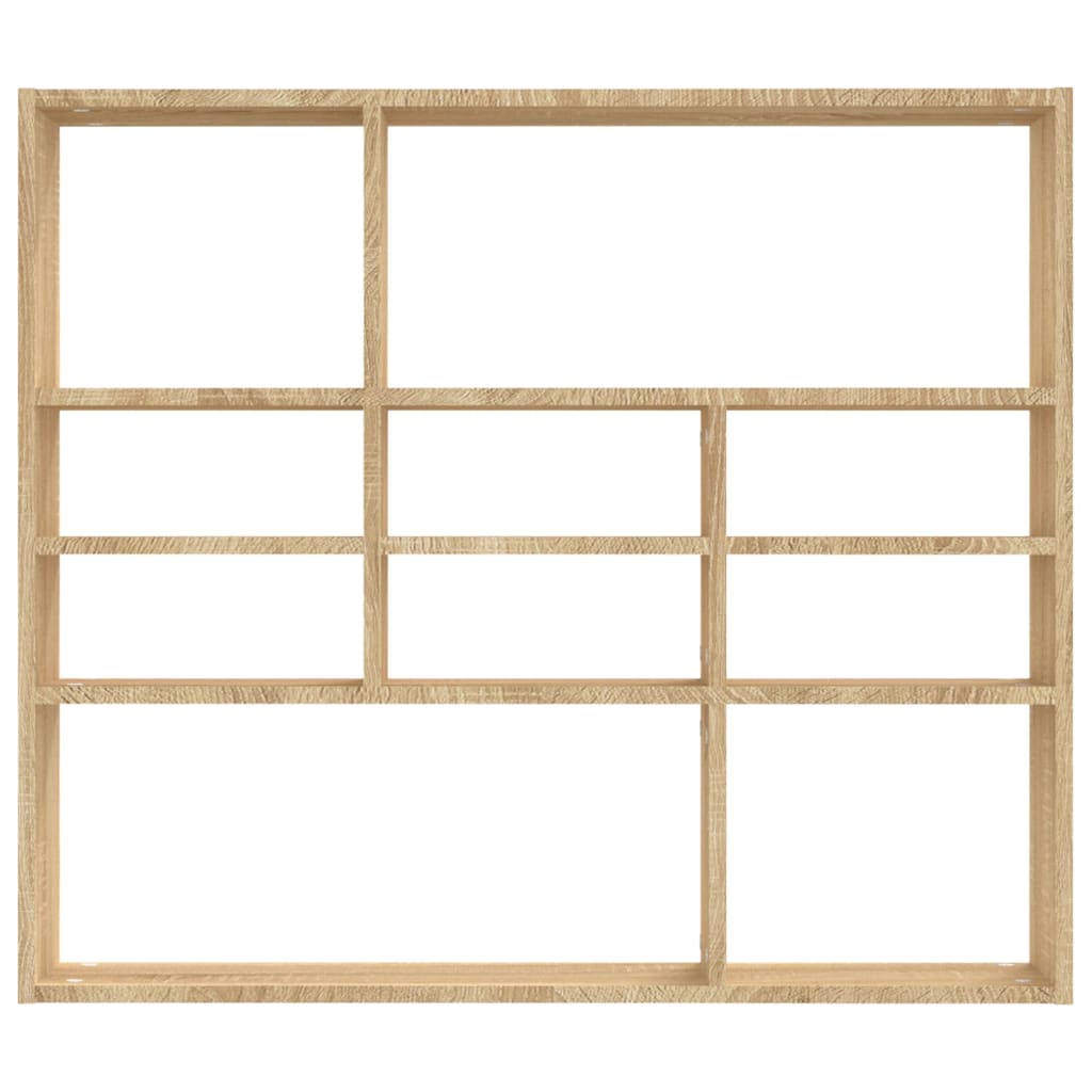 Scaffale a Parete Rovere Sonoma 90x16x78cm in Legno Multistrato